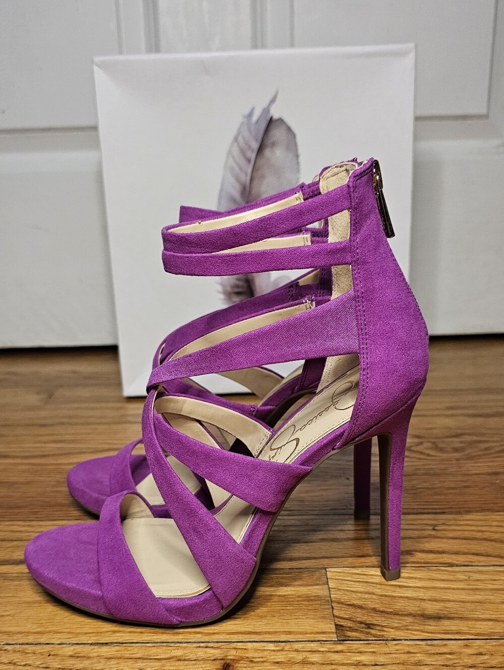 Jessica Simpson Purple Strappy Heels